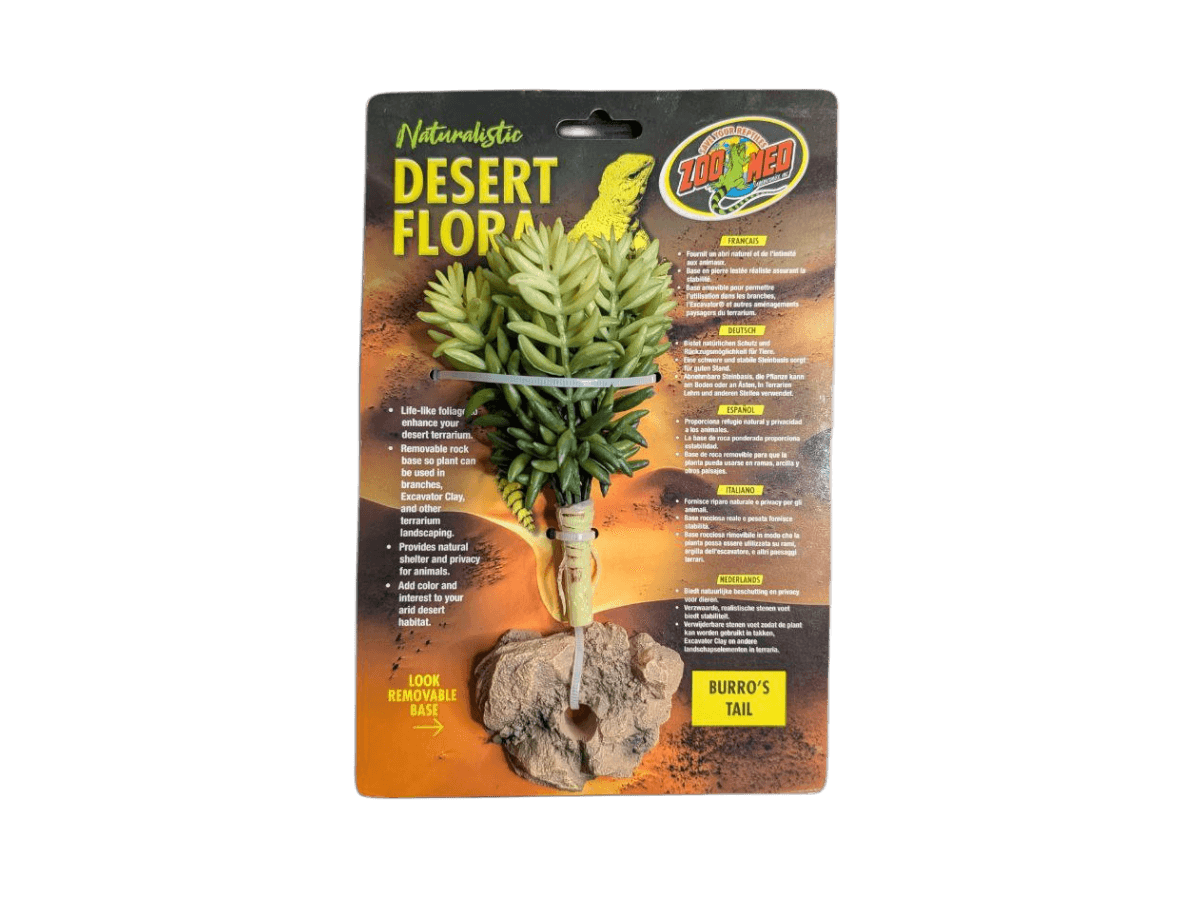 Zoo Med Desert Flora Burro's Tail artificial succulent for desert reptile habitat and arid terrarium decor