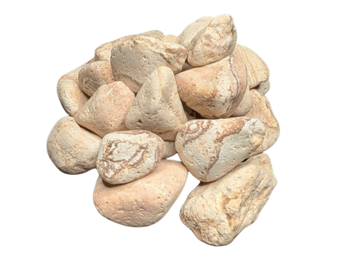 Natural Sedona tumbled stones 605g bag for desert reptile terrarium landscaping and heat-retaining basking spots