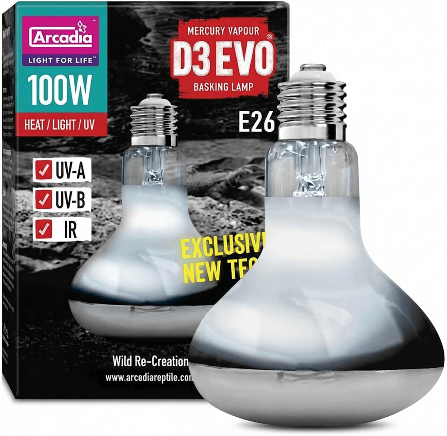 Arcadia D3 Evo Mercury Vapor Bulb 100w