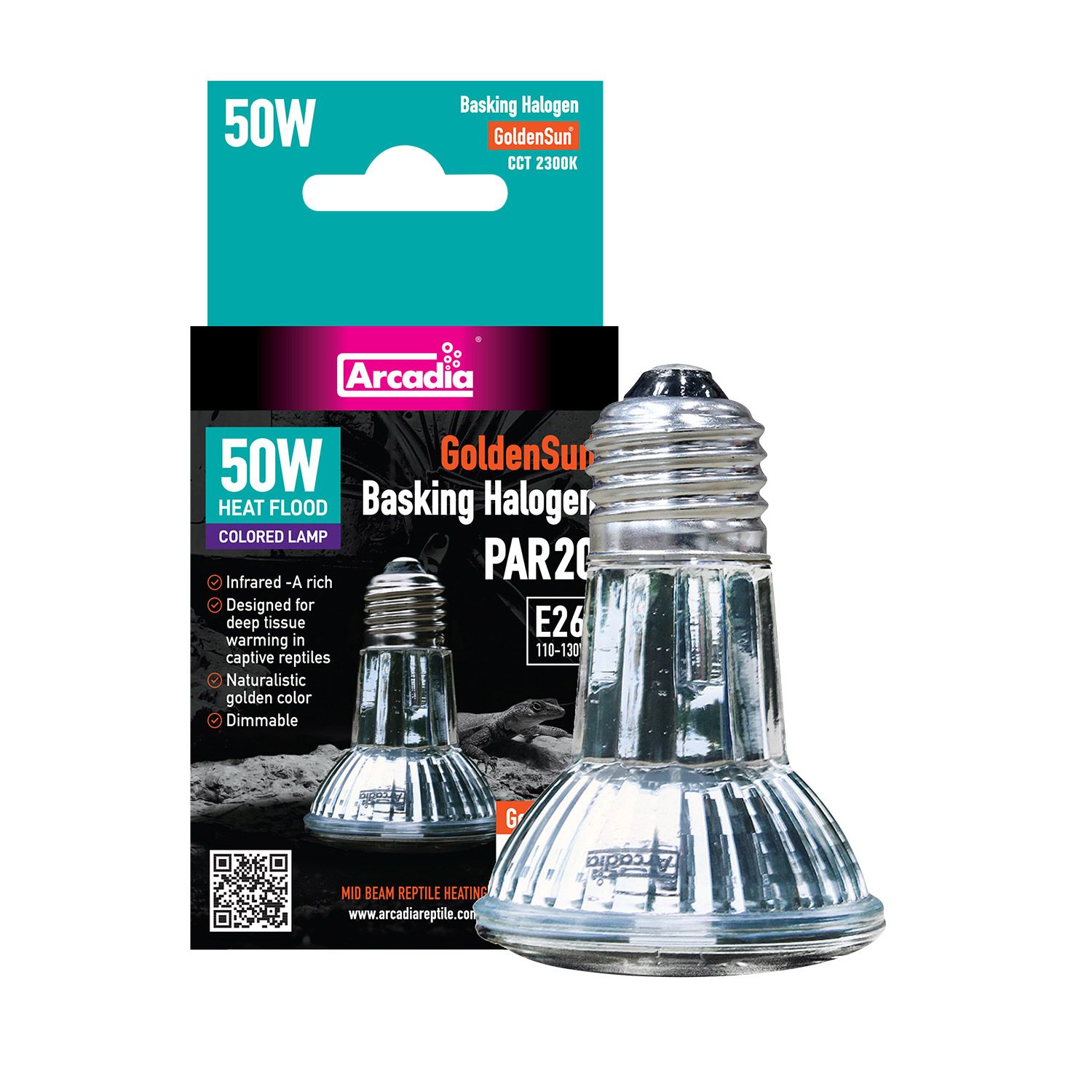 GoldenSun Halogen Heat Lamp 50W