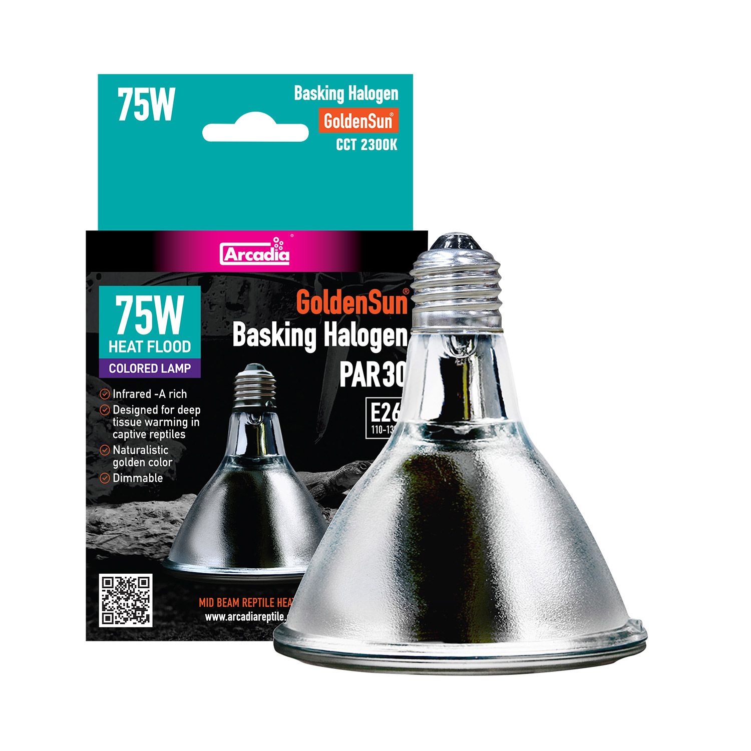 GoldenSun Halogen Heat Lamp 75W